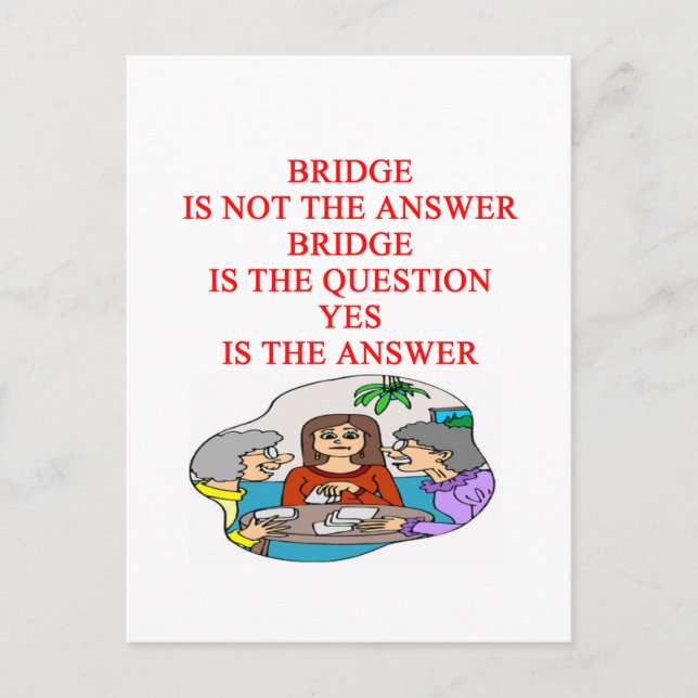 bridge player design postcard (Front)