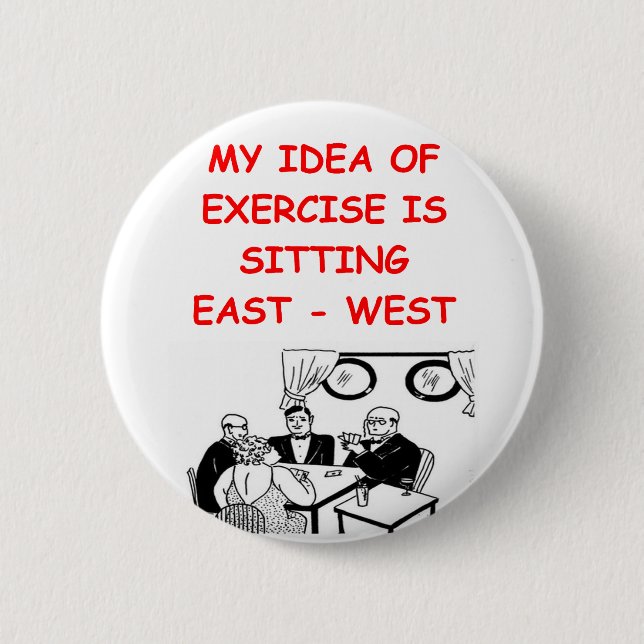 BRIDGE player joke 2 Inch Round Button (Front)