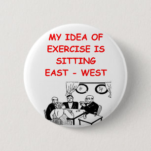 BRIDGE player joke 2 Inch Round Button