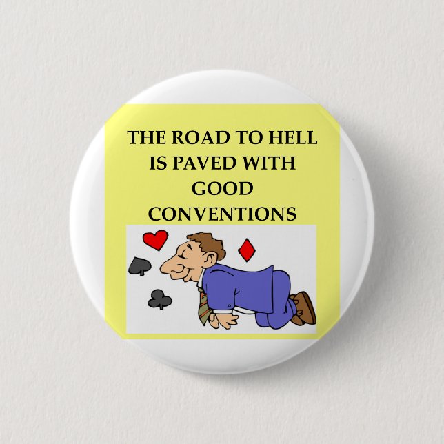 bridge player joke 2 inch round button (Front)