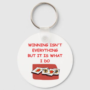 bridge poker and card players keychain