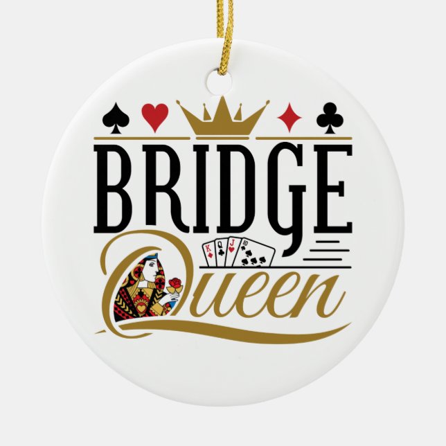 Bridge Queen Ceramic Ornament (Front)