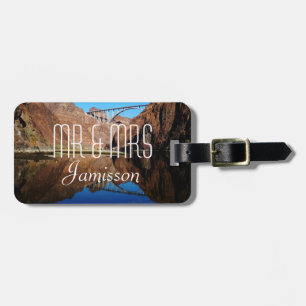 Bridge Reflection Personalized Mr Mrs Custom Bag Luggage Tag