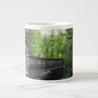 BRIDGE SCENERY WITH TEXT LARGE COFFEE MUG