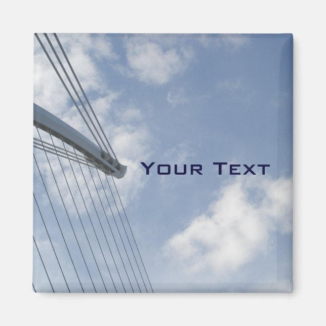 Bridge Spine and Cables Construction Art Magnet (Front)