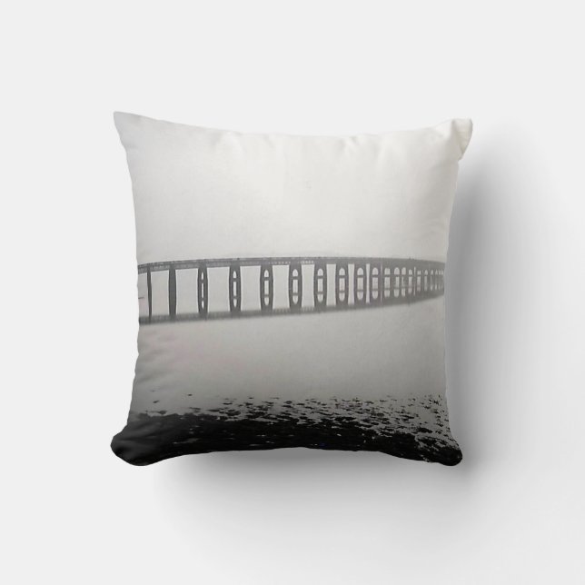 Bridge to Nowhere Throw Pillow (Front)