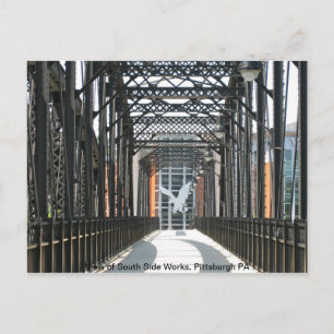 Bridge to the South Side Works, Pittsburgh PA Postcard