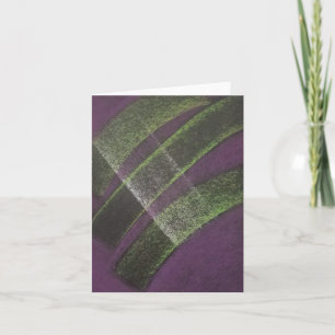 Bridge Unique Purple Yellow Colourful Abstract Art Card