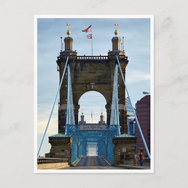 Bridge View To Cincinnati Postcard (Front)