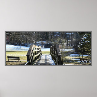 Bridge with Snow Poster