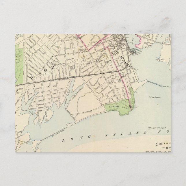 Bridgeport, south postcard (Front)