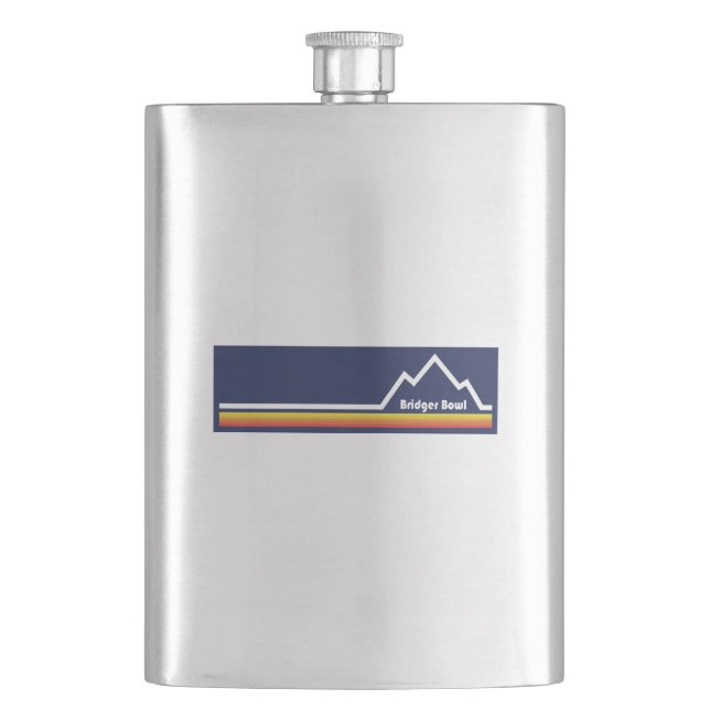 Bridger Bowl, Montana Hip Flask (Front)