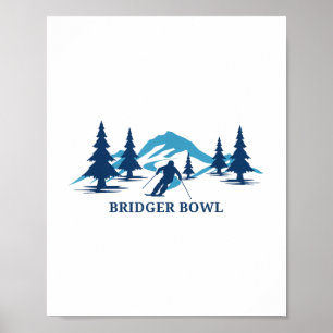 Bridger Bowl Montana Ski Resort Skiing Skier _1 Poster