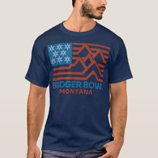 Bridger Bowl Montana Ski Snowboard Snow Mountain  T-Shirt
