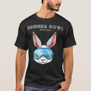 Bridger Bowl Montana USA Ski and Snowboard Rabbit  T-Shirt