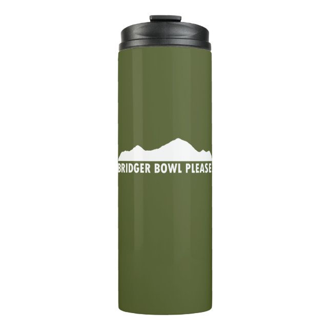 Bridger Bowl Please Thermal Tumbler (Front)