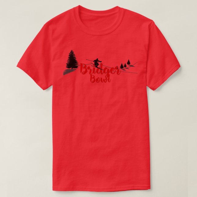 Bridger Bowl Ski Long T-Shirt (Design Front)