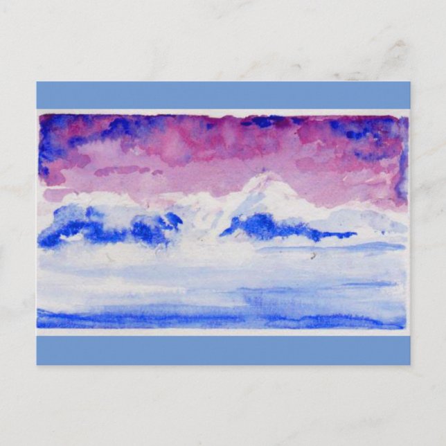 Bridger Mountains Watercolor Postcard (Front)