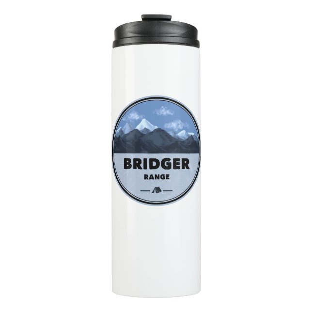Bridger Range Montana Camping Thermal Tumbler (Front)