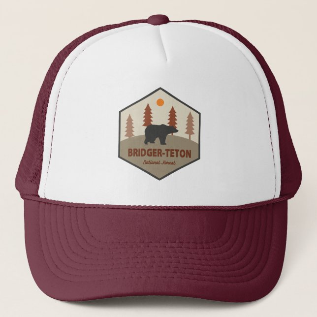 Bridger-Teton National Forest Bear Trucker Hat (Front)