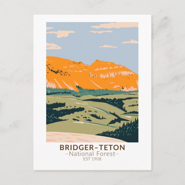 Bridger Teton National Forest Sheep Mountain Postcard (Front)