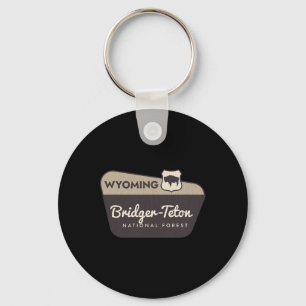 Bridger-teton National Forest Wyoming Welcome Sign Keychain