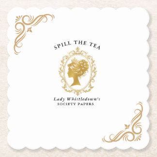 Bridgerton Bridal Shower Paper Coaster