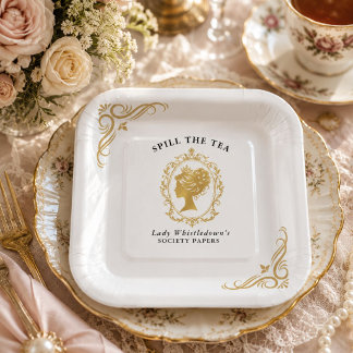 Bridgerton Bridal Shower Paper Plate