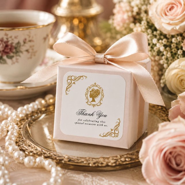 Bridgerton Bridal Shower Square Sticker (Creator Uploaded)