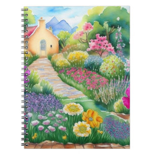 Bridgerton-inspired watercolor floral Spiral Notebook