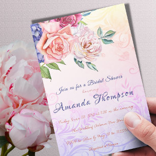 Bridgerton Theme Bridal Shower Tea Party Brunch Invitation