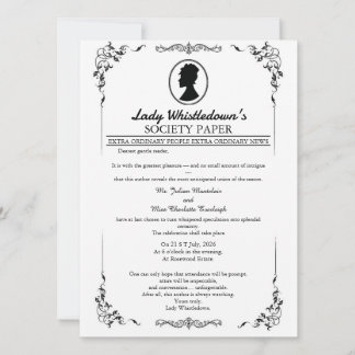 Bridgerton Wedding Invitation – Regency Style  
