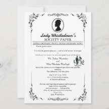 Bridgerton Wedding Invitation – Regency Style  