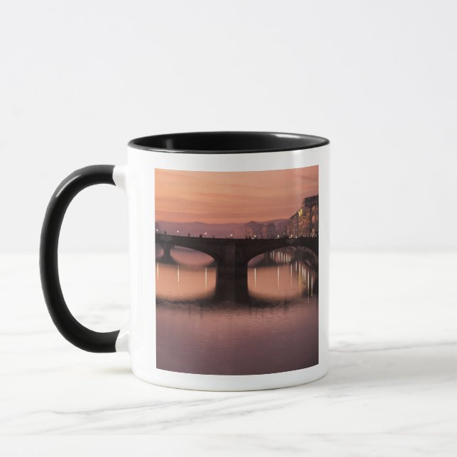 Bridges over the Arno River at sunset, 2 Mug (Left)