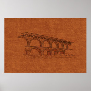 Bridges: Pont Du Gard, France Poster