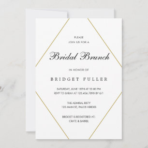 Bridget Geometric Modern Bridal Brunch Invitation