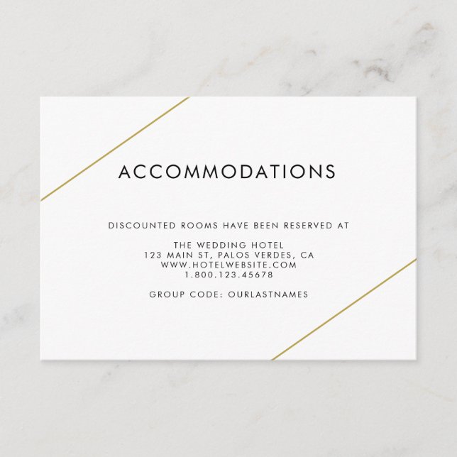 Bridget Geometric Modern Wedding Enclosure Card (Front)