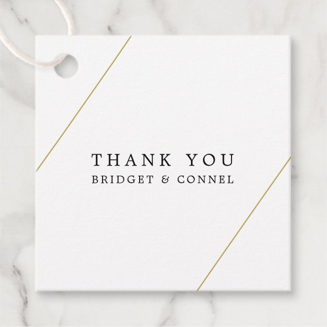 Bridget Geometric Modern Wedding Favour Tags (Front)