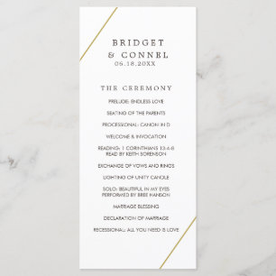 Bridget Geometric Modern Wedding Program