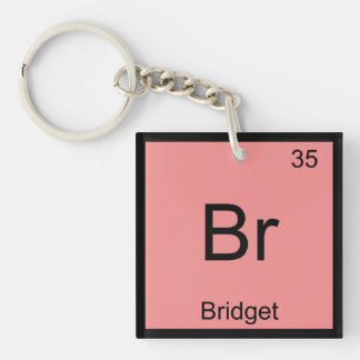 Bridget Name Chemistry Element Periodic Table Keychain