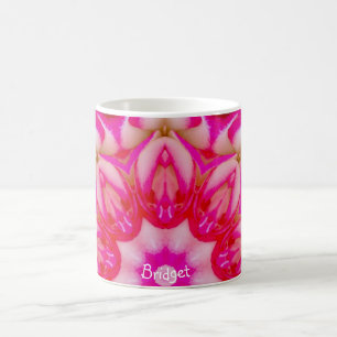 BRIDGET ~ Personalised Miniature Rose Fractal ~ Coffee Mug