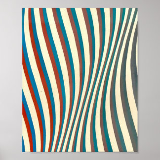 Bridget Riley abstract painting Poster