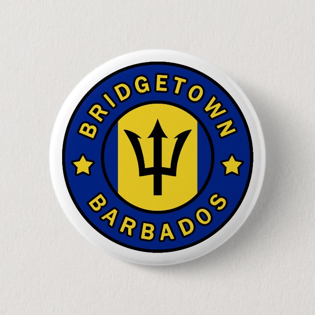 Bridgetown Barbados 2 Inch Round Button (Front)