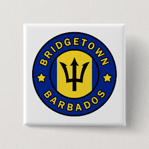 Bridgetown Barbados 2 Inch Square Button