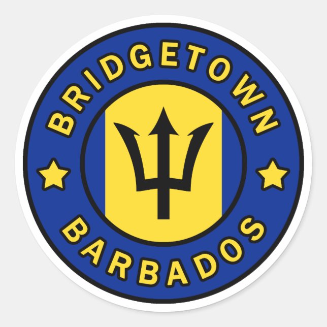 Bridgetown Barbados Classic Round Sticker (Front)