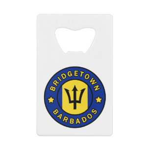 Bridgetown Barbados Credit Card Bottle Opener