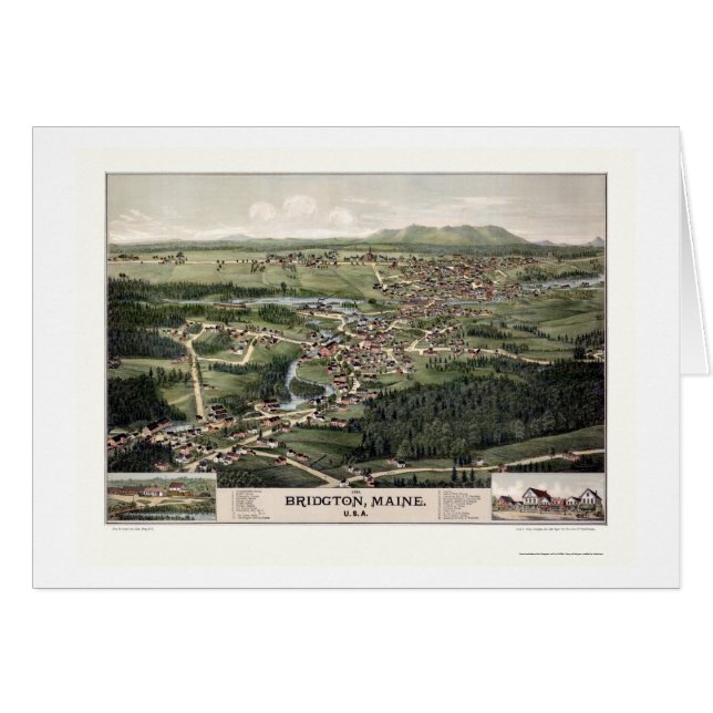Bridgton, ME Panoramic Map - 1888 (Front Horizontal)