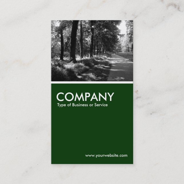 Bridle Path - Dark Green Business Card (Front)