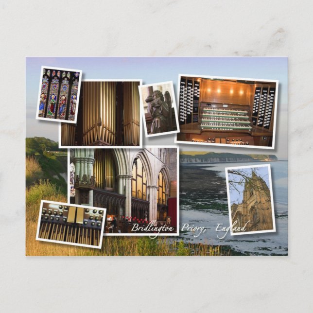 Bridlington Priory montage postcard (Front)