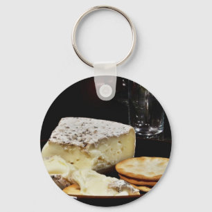 Brie Cheese And Crackers Keychain
